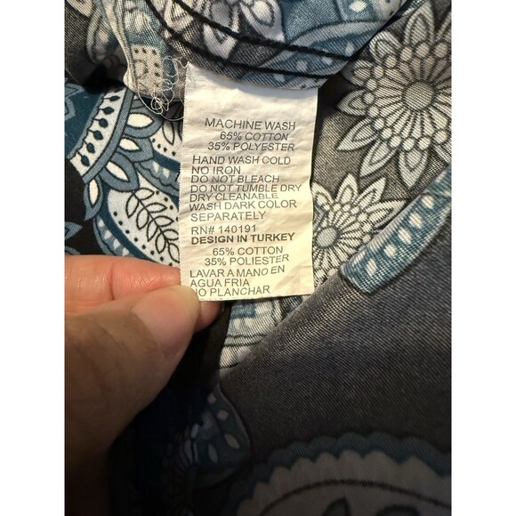 Silver Stone Collection Perfectly Paisley Modern Fit Buttondown Shirt Size M Blu - Picture 5 of 7